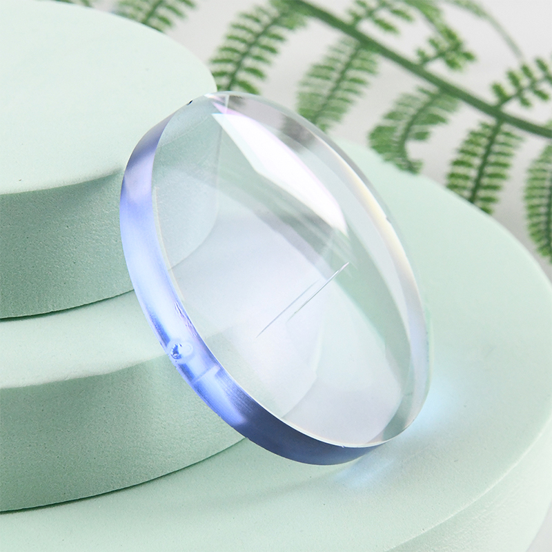 Полуфабрикатная однофокальная линза с синим блоком 1,60